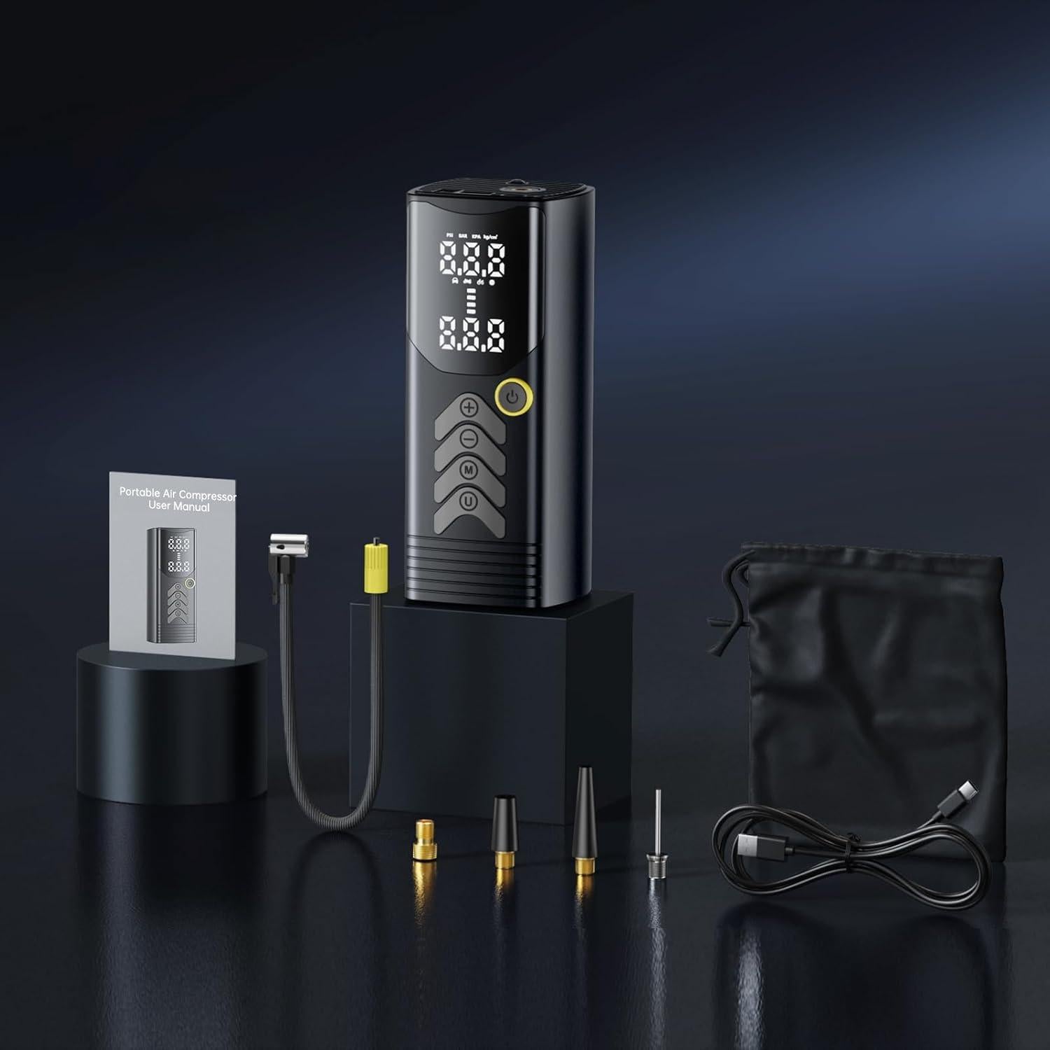 Compresor de Aire Portátil Ratolo CQB-008-5a 150PSI Batería 25000mAh