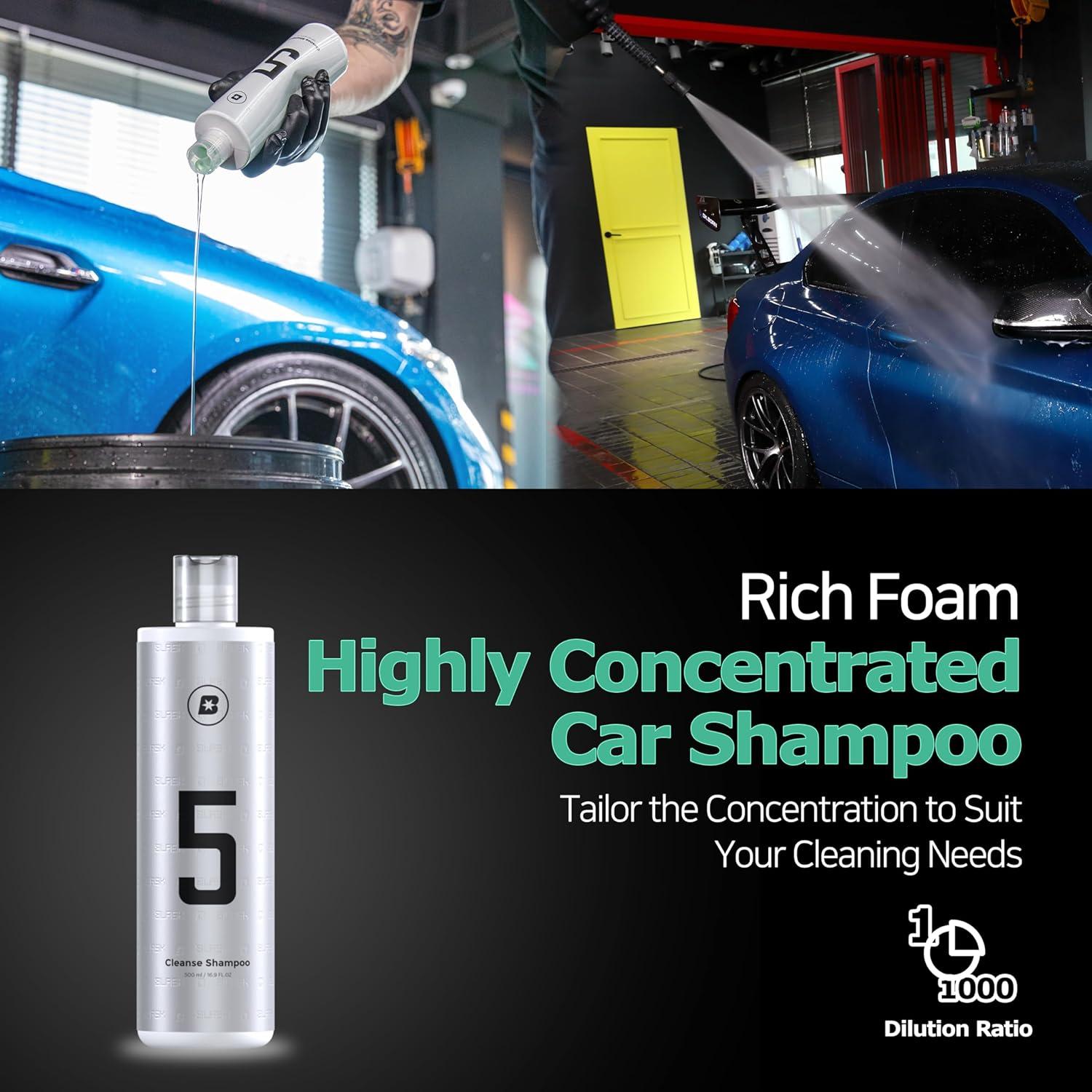 Jabón Concentrado para Lavado de Autos Blask 500 ml - Espuma Rica