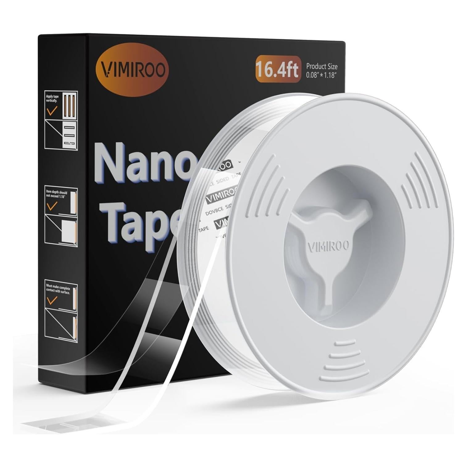 Cinta Doble Cara Alta Resistencia Vimiroo 500cm Transparente