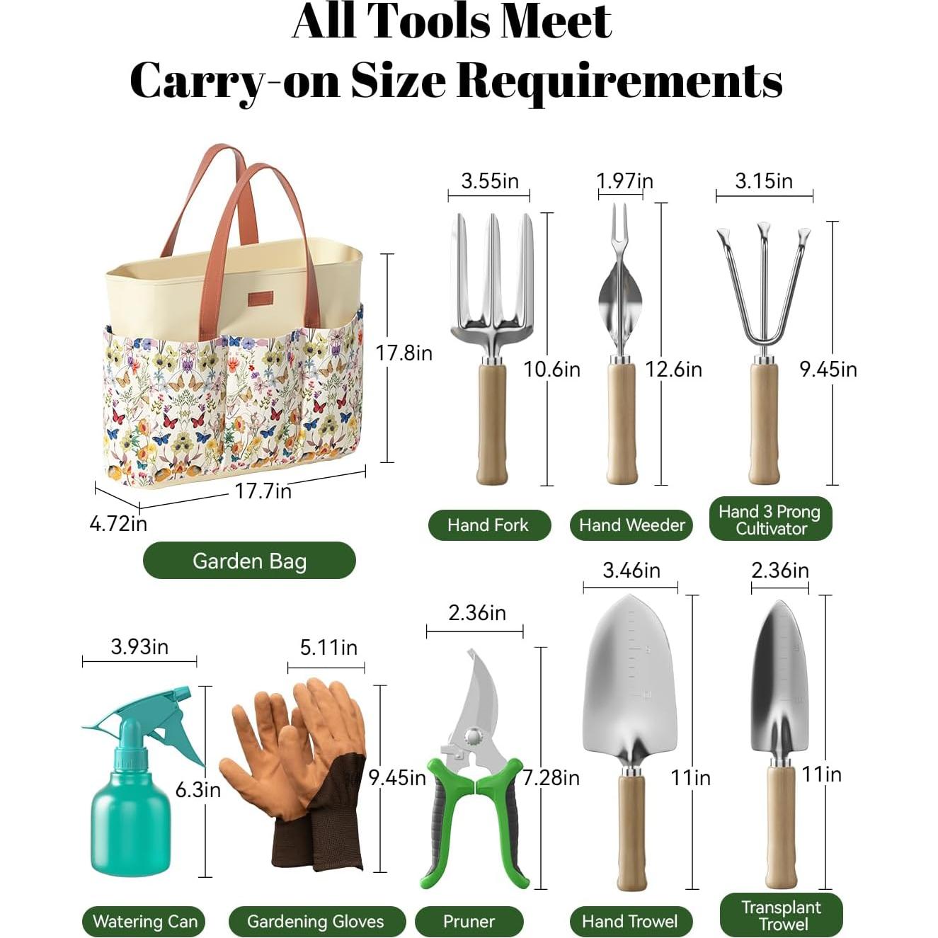 Conjunto de Herramientas de Jardinería VerdantVibes 9 Piezas