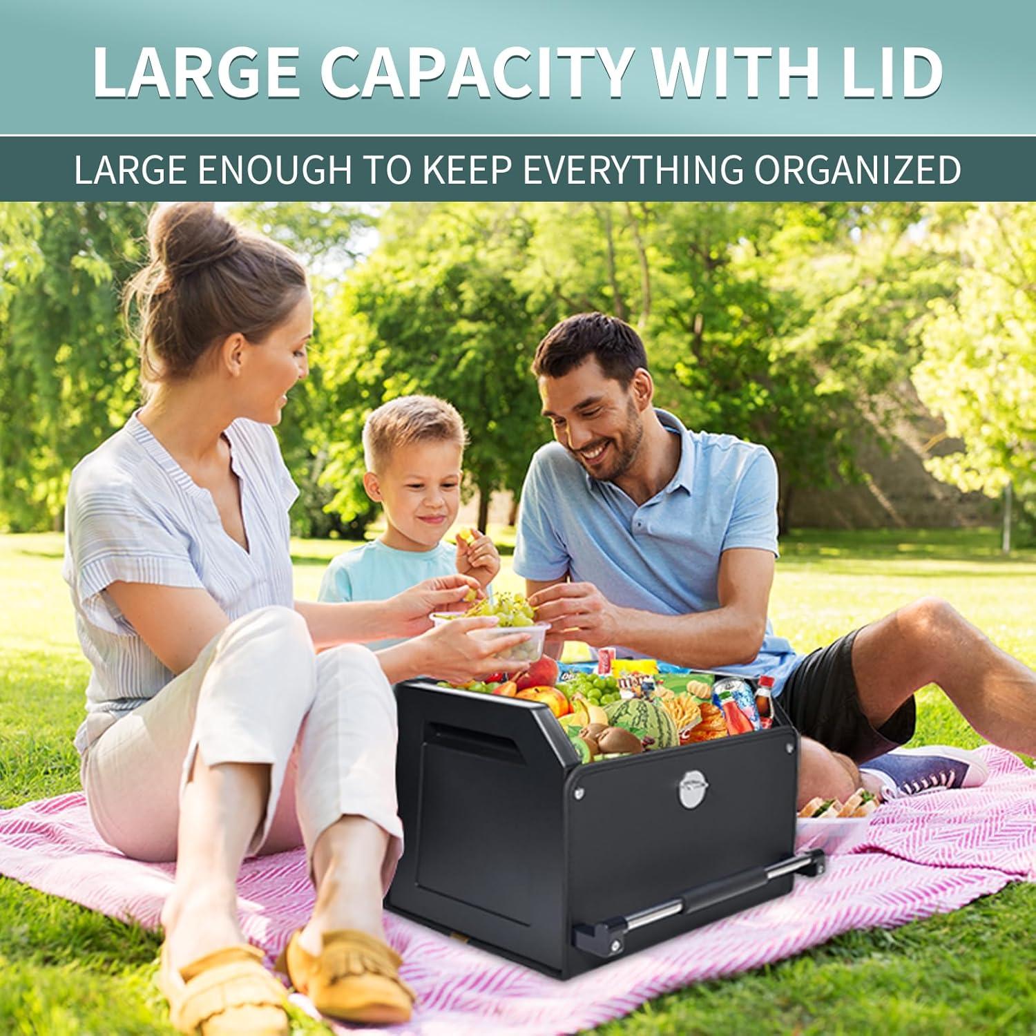 Organizador de Maletero Genérico de Cuero Negro 37L