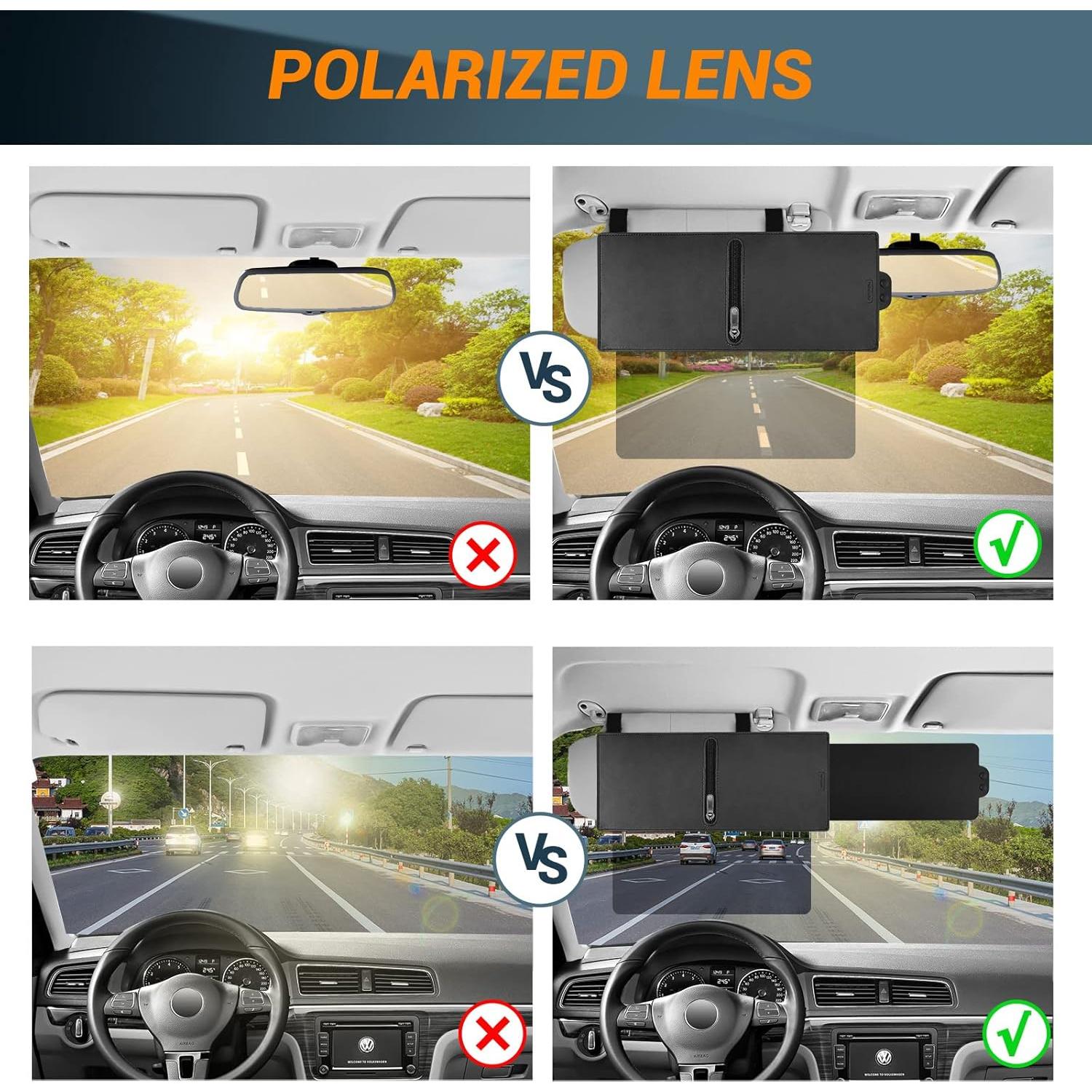 Extensor de Visera de Sol Zeyitian Lado del Conductor 58.5x50.5cm