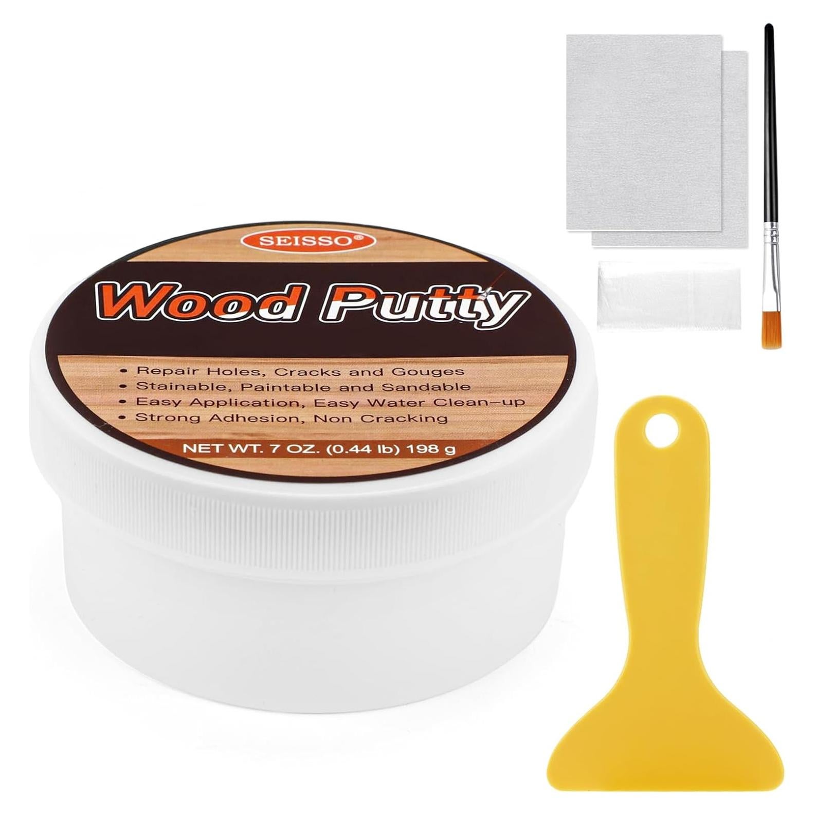 Masilla de Madera SEISSO 200g Roble Blanco Pintable Impermeable