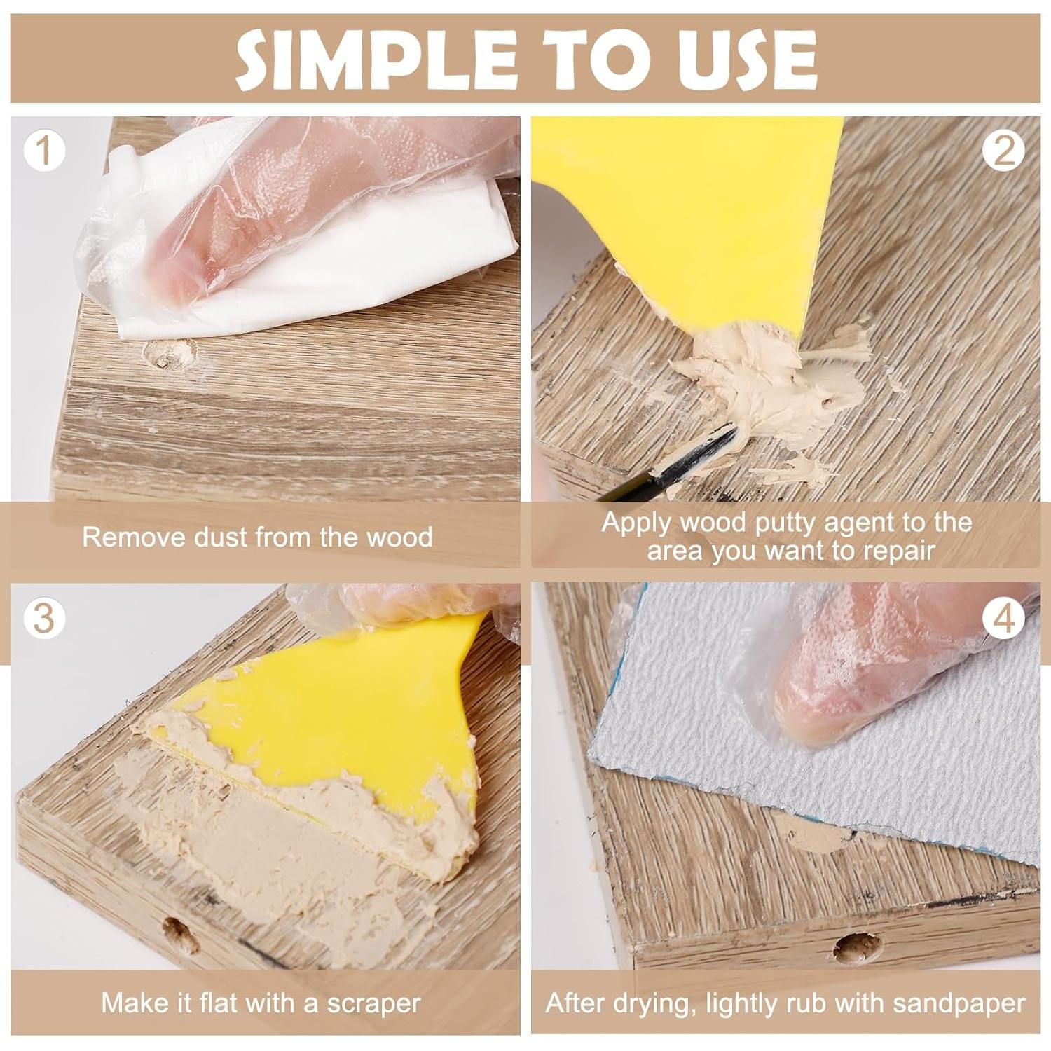 Masilla de Madera SEISSO 200g Roble Blanco Pintable Impermeable