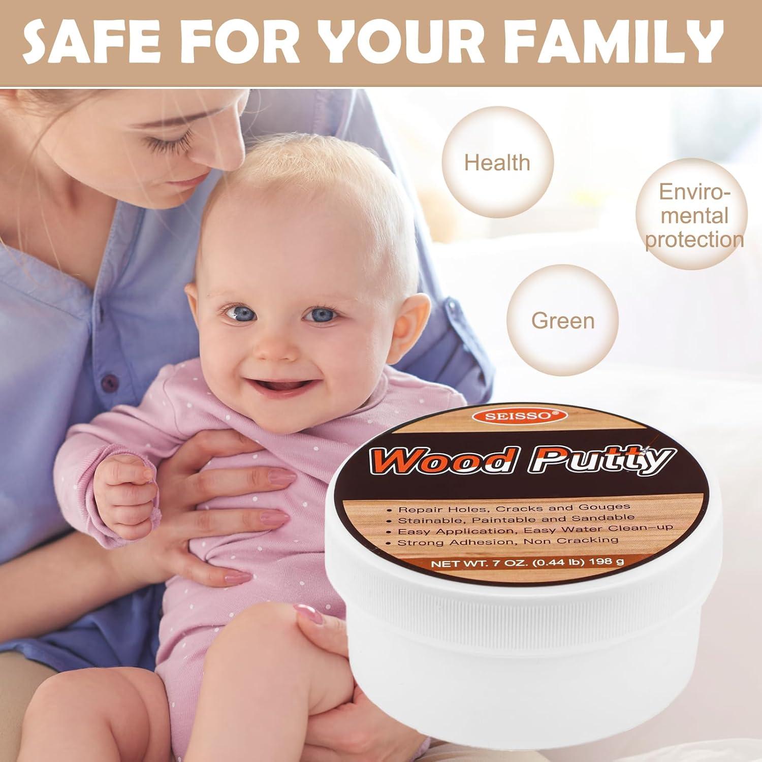 Masilla de Madera SEISSO 200g Roble Blanco Pintable Impermeable