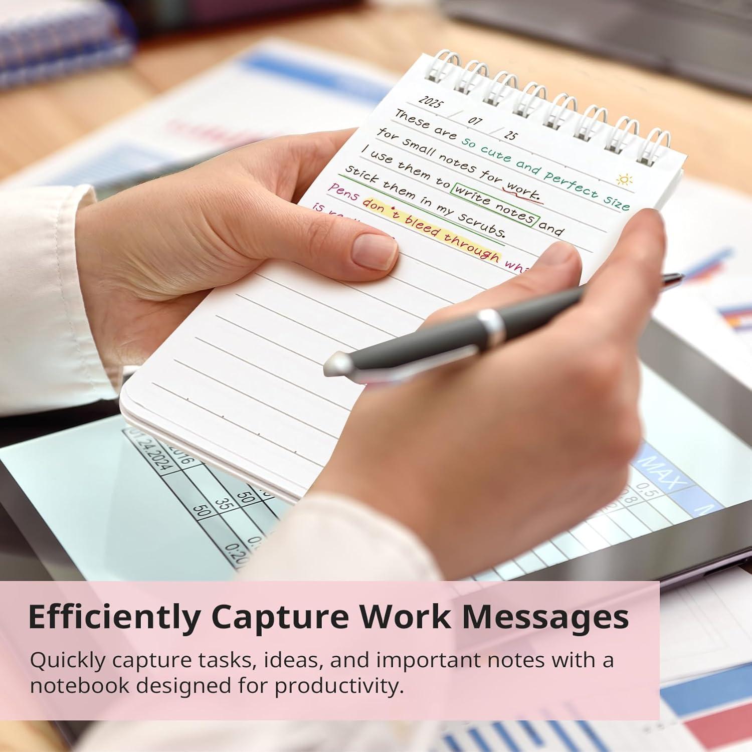 Set de 8 Cuadernos Espirales Taja Mini 7.6x12.7 cm Rayados