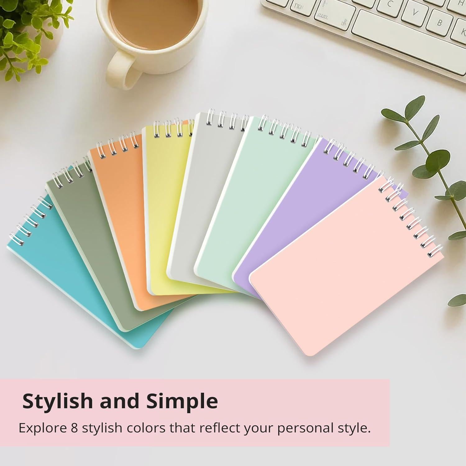 Set de 8 Cuadernos Espirales Taja Mini 7.6x12.7 cm Rayados