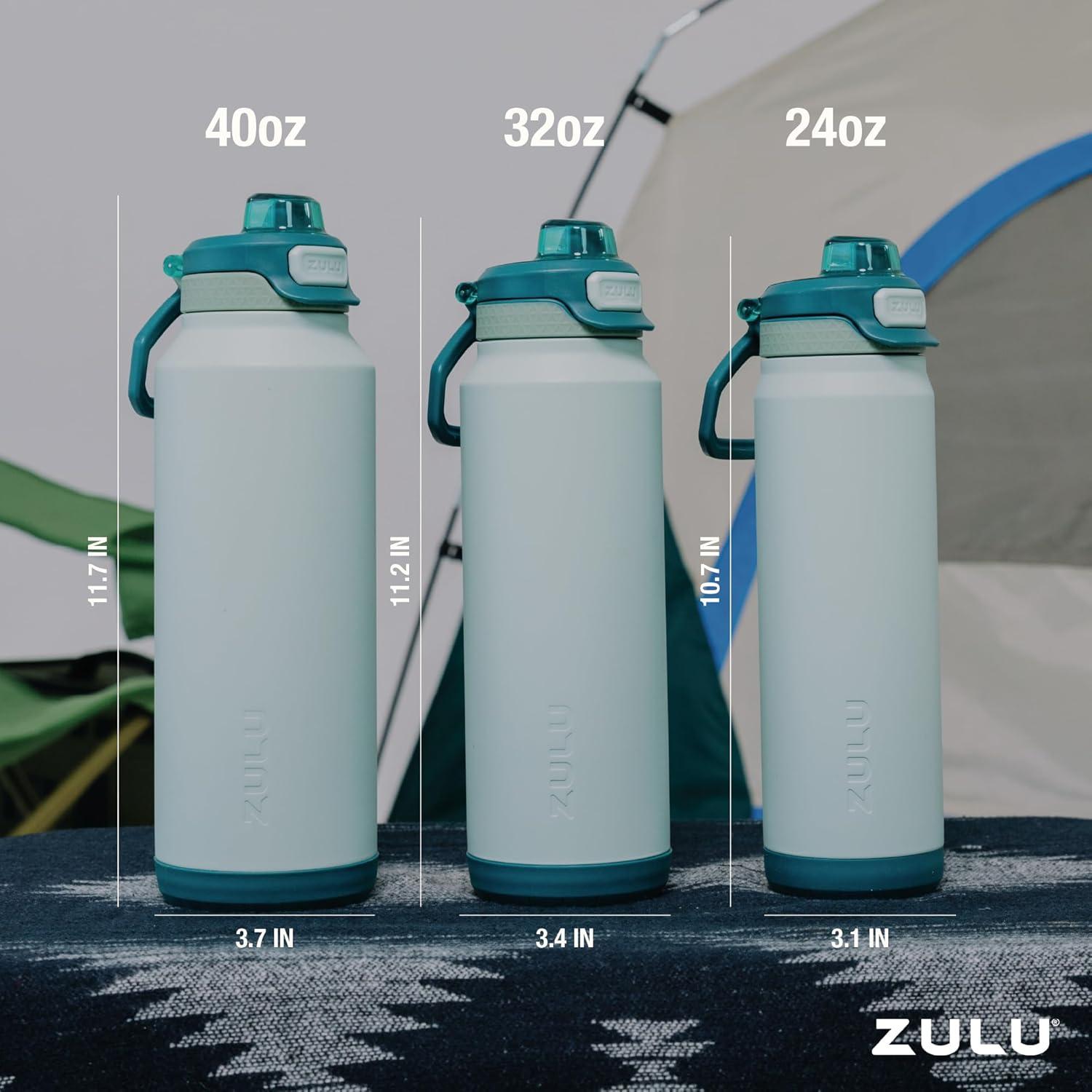 Botella de Agua ZULU Powerfill Pro 710ml Acero Inoxidable Aislada
