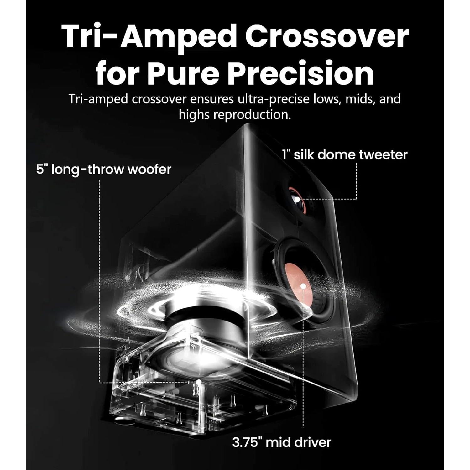 Altavoces Edifier MR5 2.0 Inalámbricos 110W Bluetooth Negro