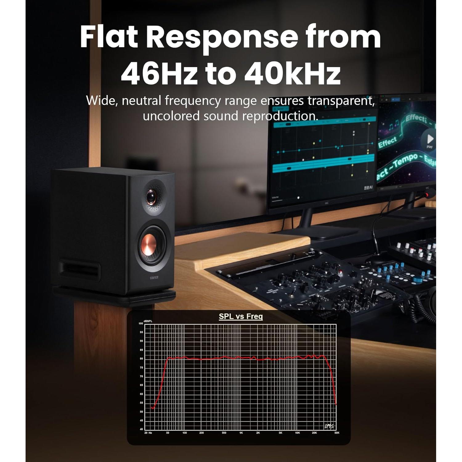 Altavoces Edifier MR5 2.0 Inalámbricos 110W Bluetooth Negro