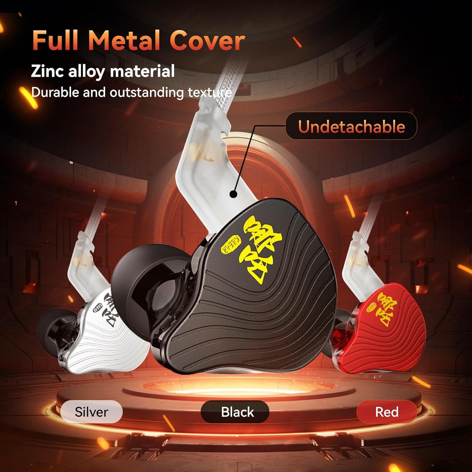 Auriculares KBEAR NZ02 In-Ear Monitor con Cable 295g Negro