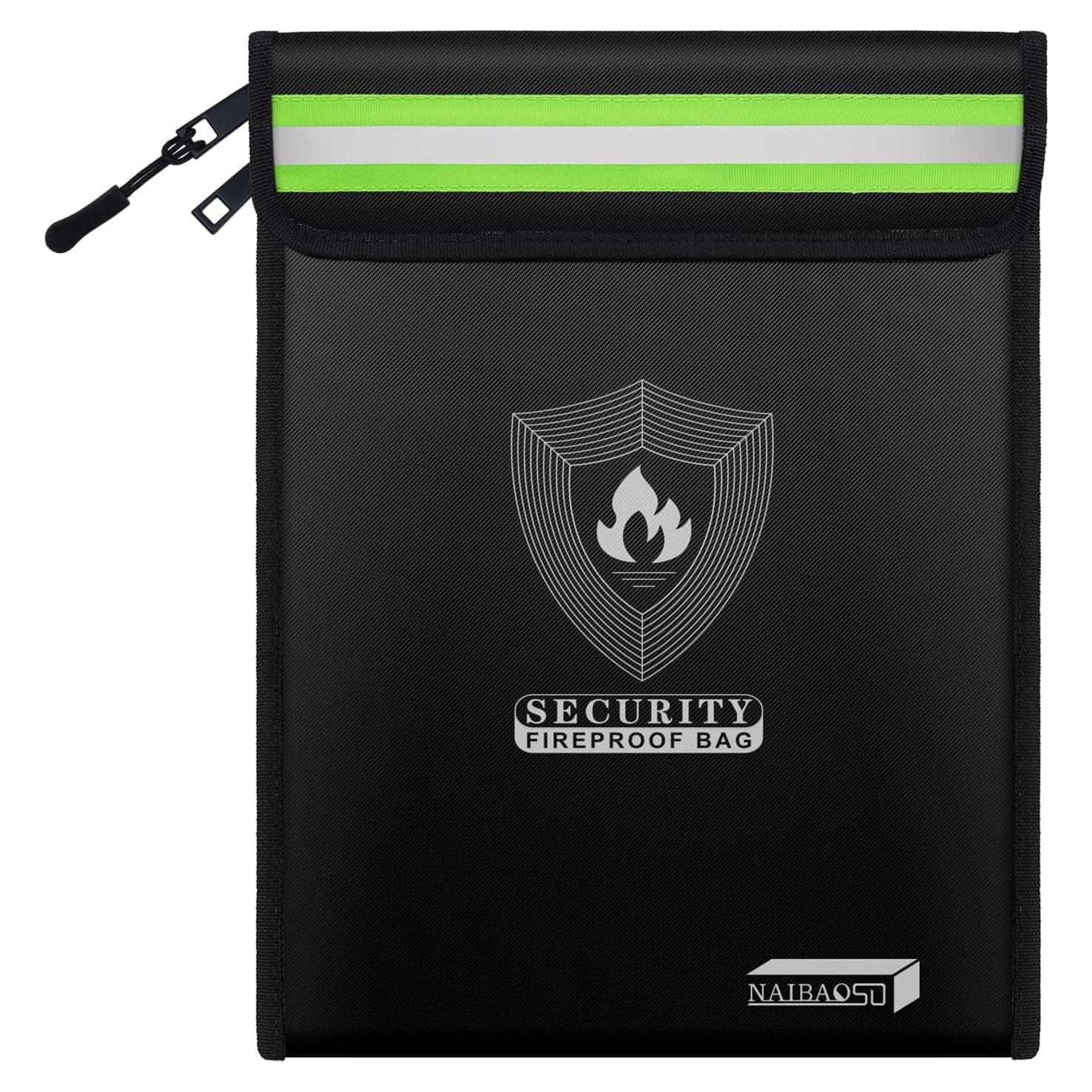Bolsa de Documentos a Prueba de Fuego NAIBAOSD 40x30 cm 2 Bolsillos