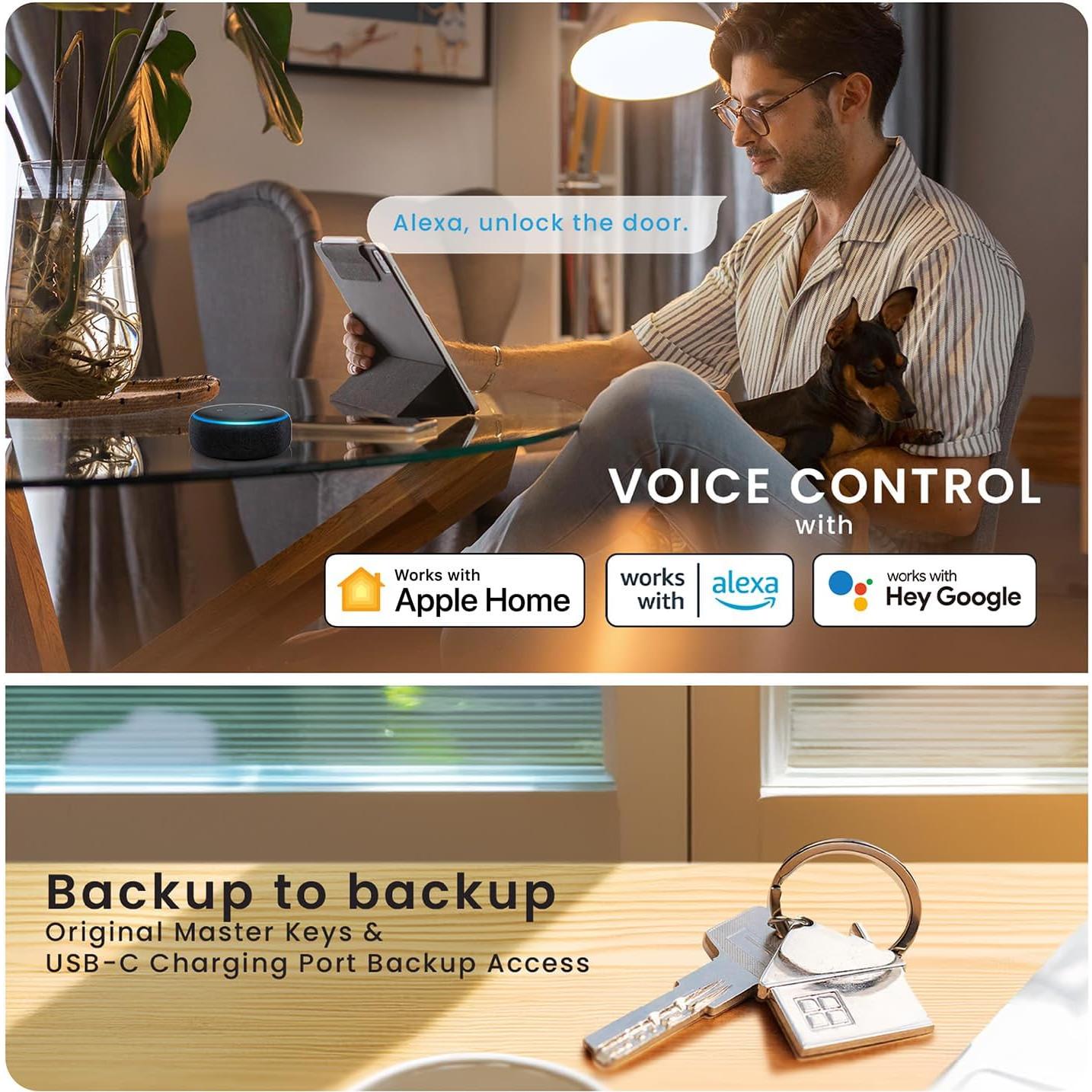 Cerradura Inteligente Lockly Visage Zeno, Reconocimiento Facial, Wi-Fi