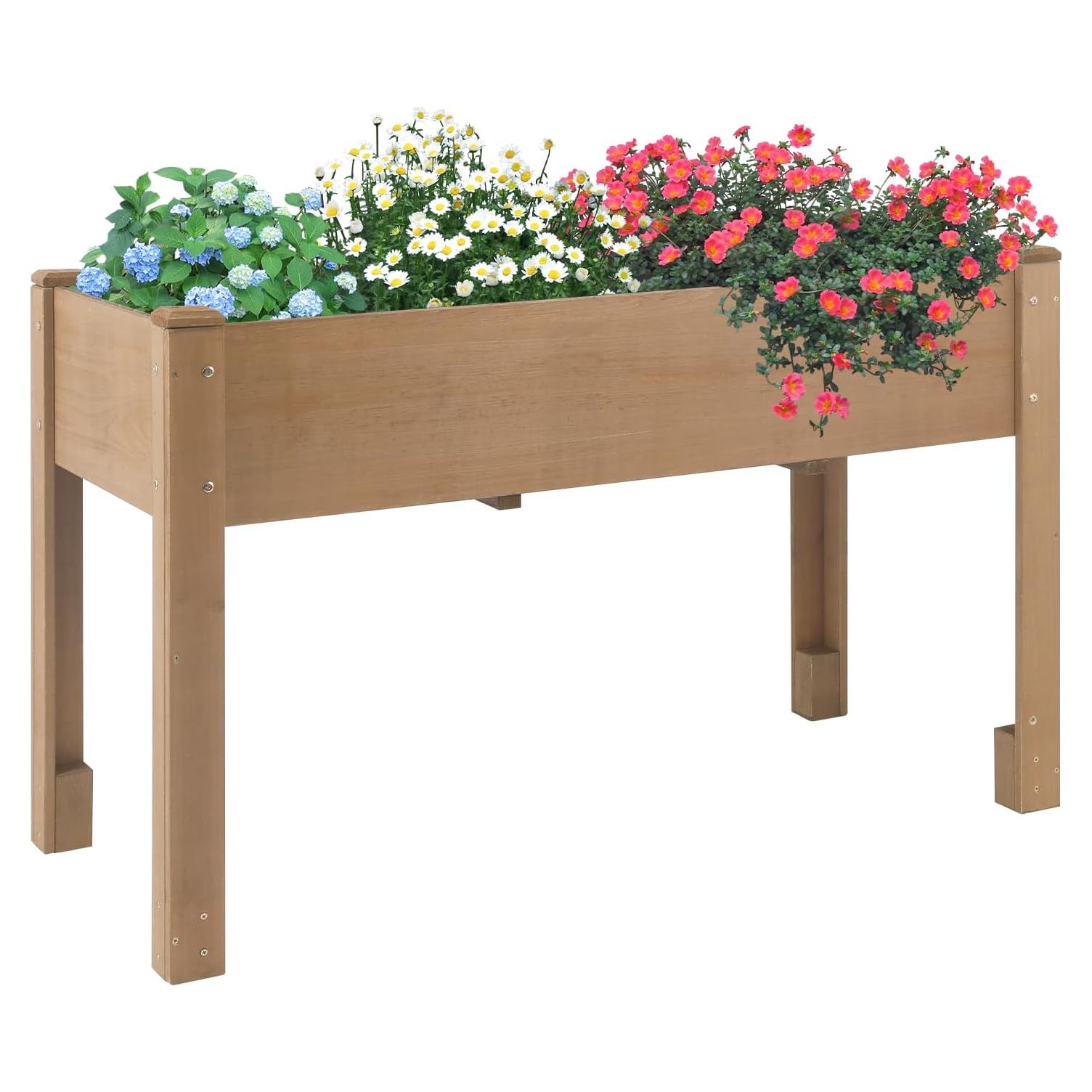 Cama de Jardín Elevada Magazoopet 118.4x58.7x75.5 cm Madera