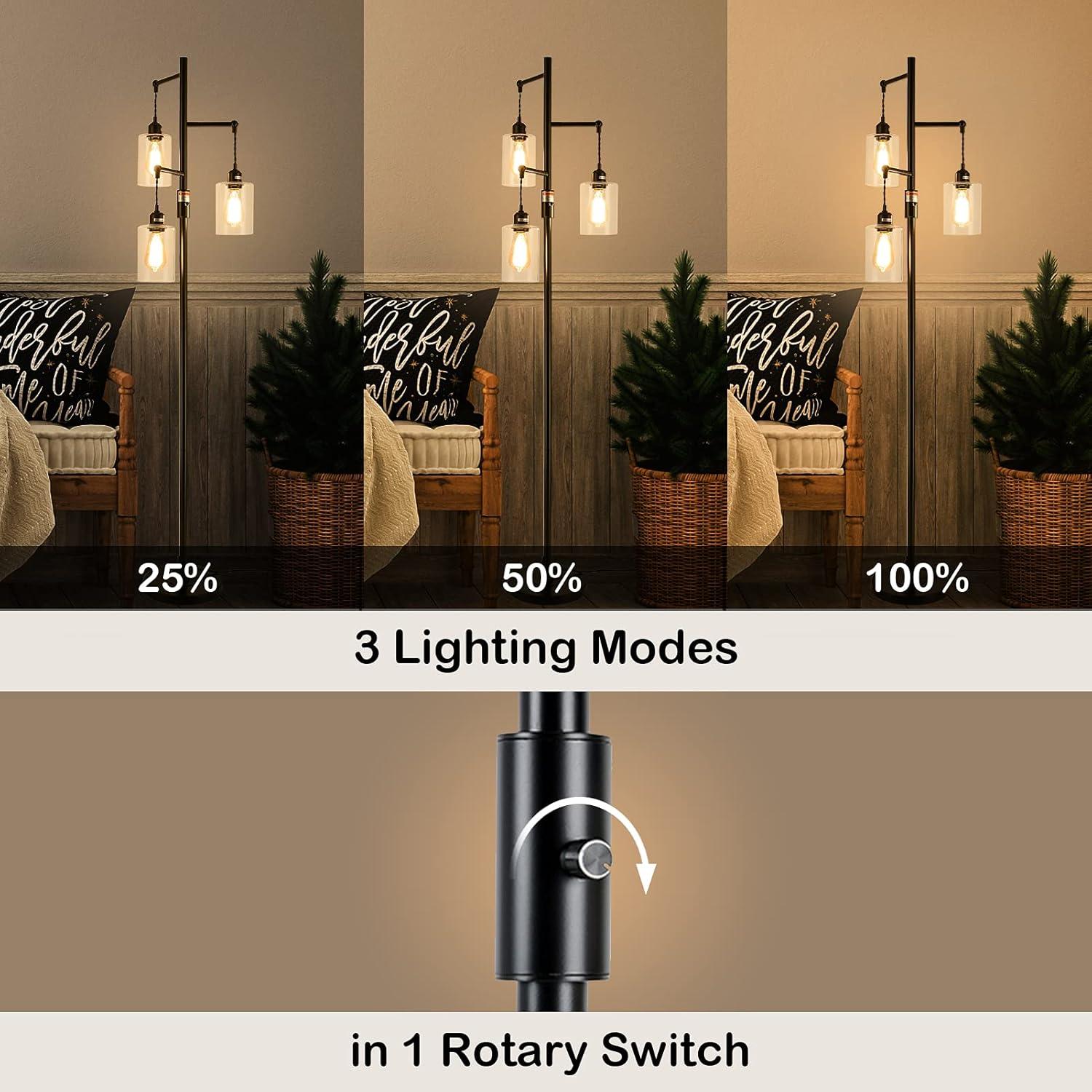Lámpara de Pie Industrial Airposta 3 Cabezas Regulable 40W