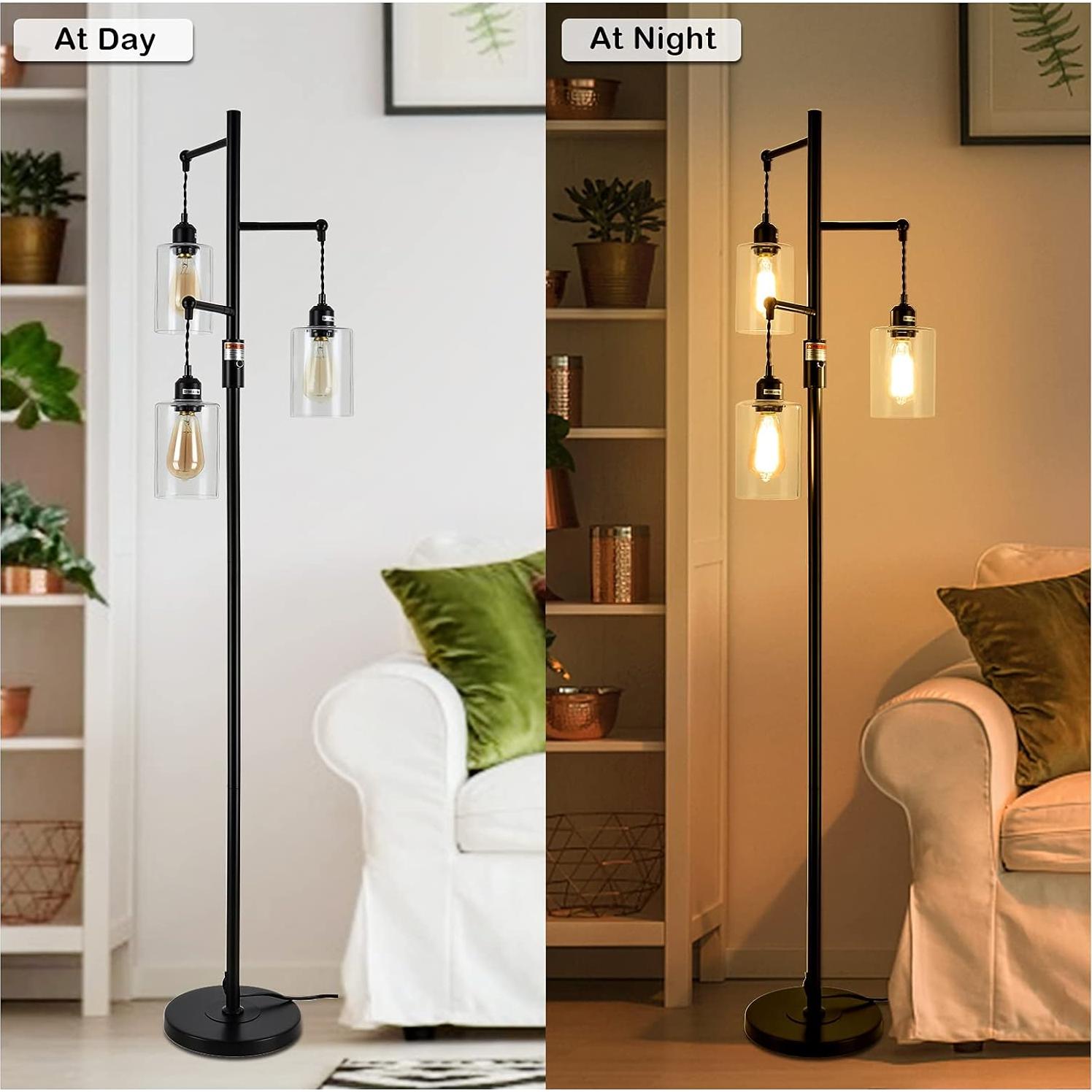 Lámpara de Pie Industrial Airposta 3 Cabezas Regulable 40W