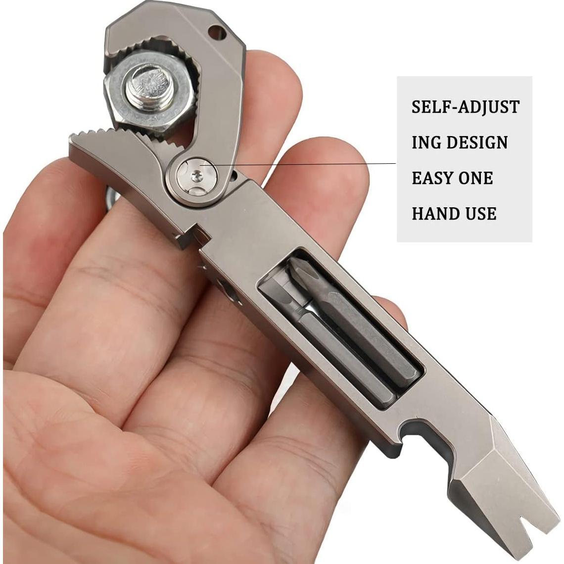 Multiherramienta EDC ResafeLy de Titanio con Destornillador