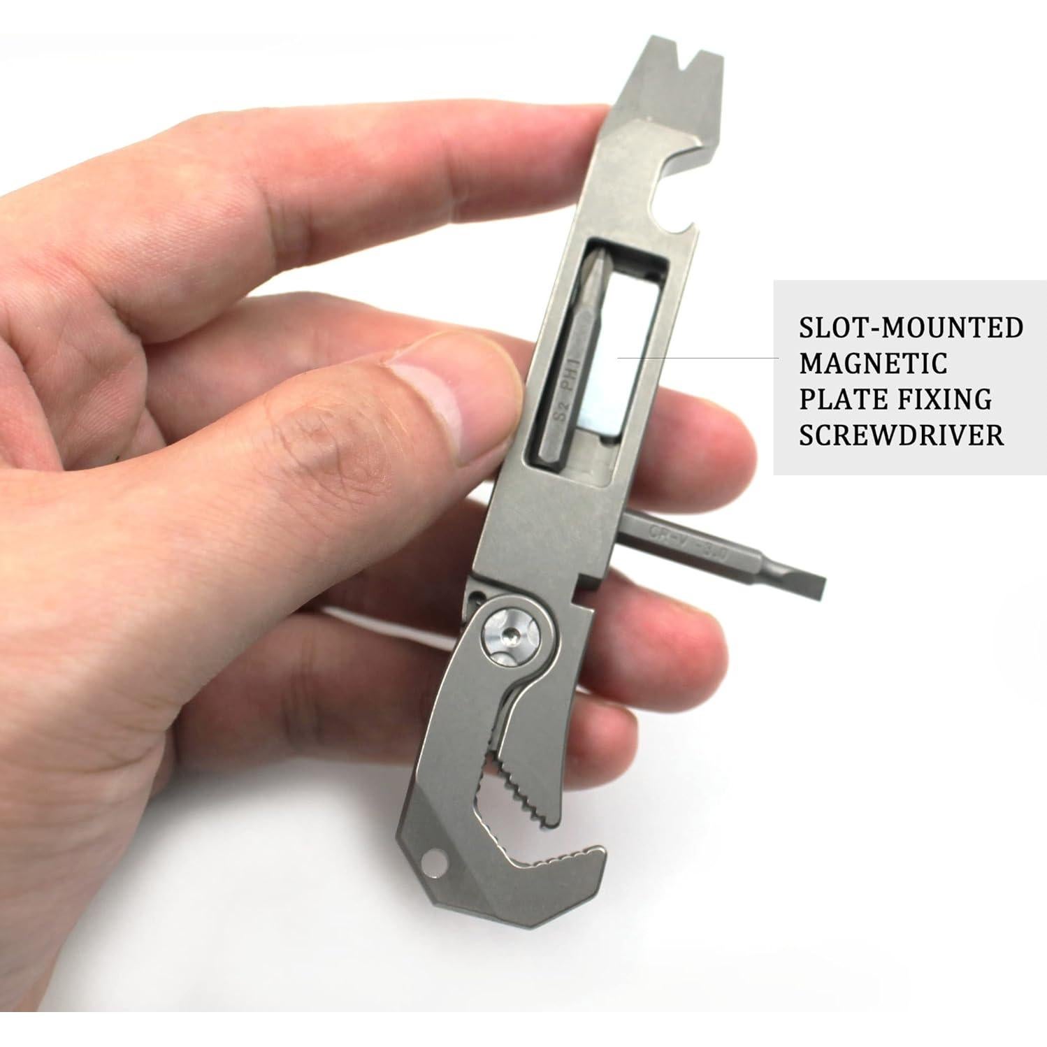 Multiherramienta EDC ResafeLy de Titanio con Destornillador