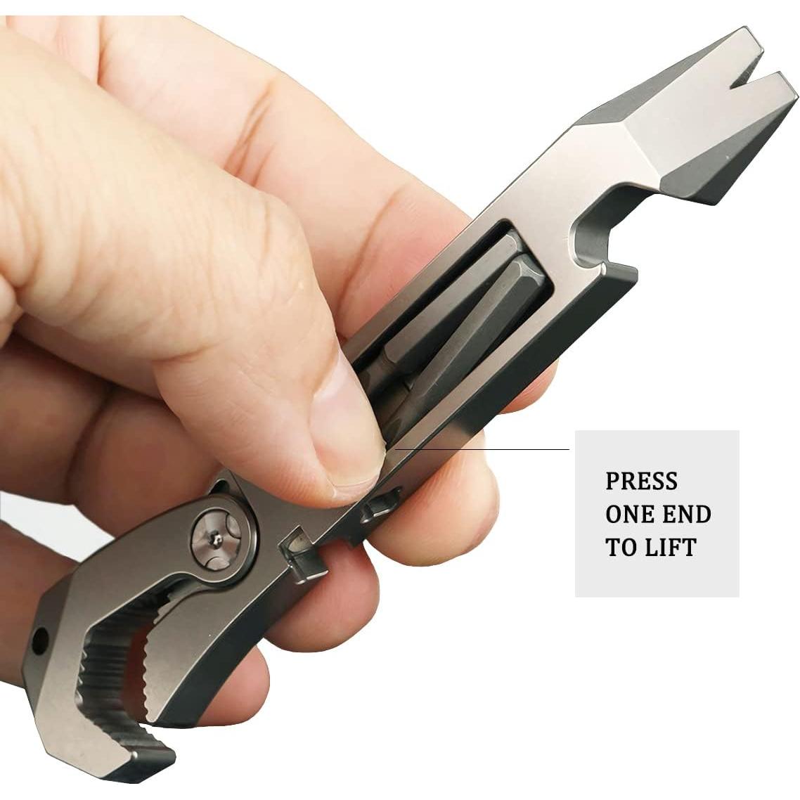 Multiherramienta EDC ResafeLy de Titanio con Destornillador