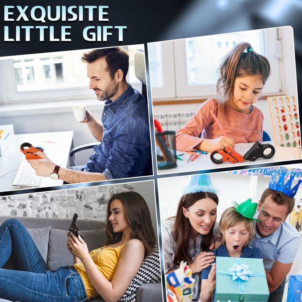 Juguete Fidget Gun Dilabnba EDC Gyro 6x6cm Negro/Naranja