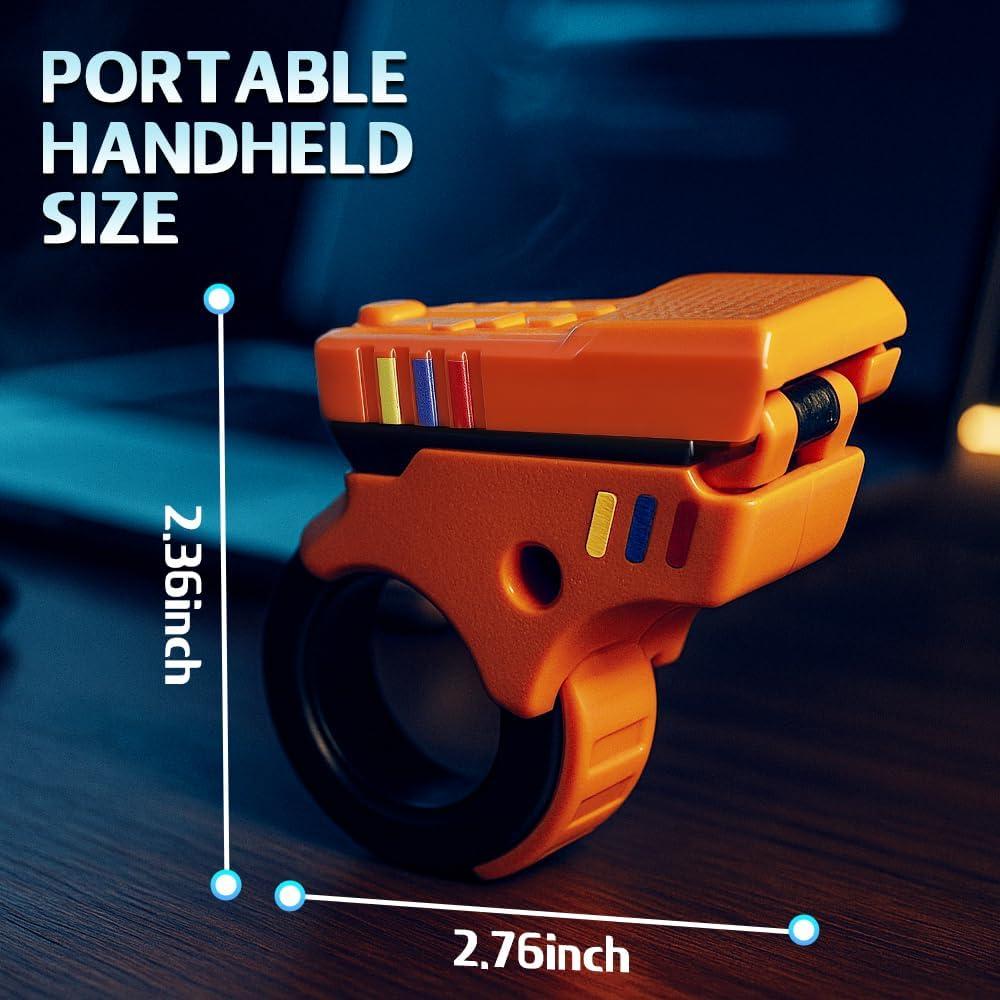 Juguete Fidget Gun Dilabnba EDC Gyro 6x6cm Negro/Naranja