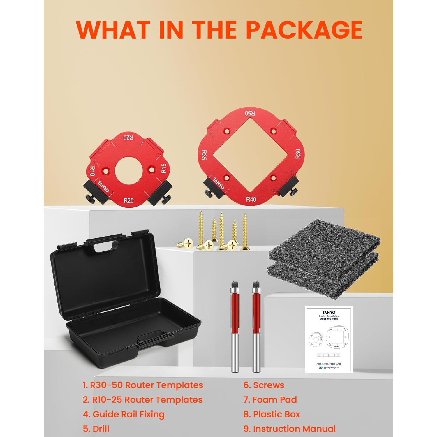 Plantilla de Router TANYO 4 en 1 de Aluminio para Madera