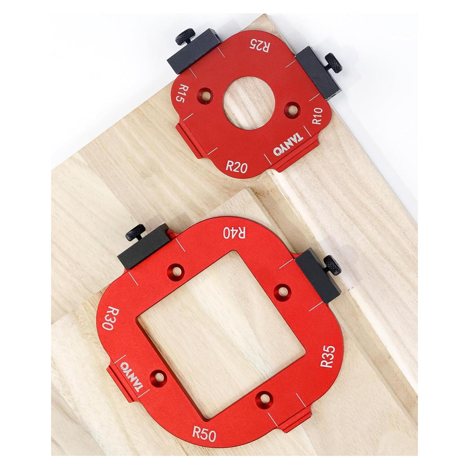 Plantilla de Router de Esquina TANYO 2 Pcs Aluminio 8 Radios