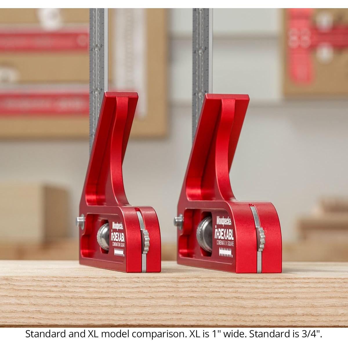 Cuadrado Combinado XL Woodpeckers 457 mm con Cabezas Intercambiables