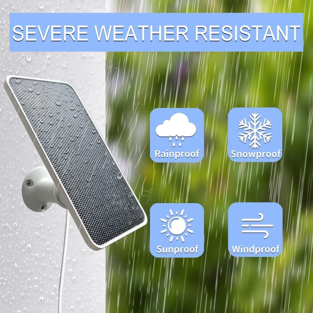 Cargador Solar JJMASEE para Cámaras Arlo y EufyCam 1 Pack