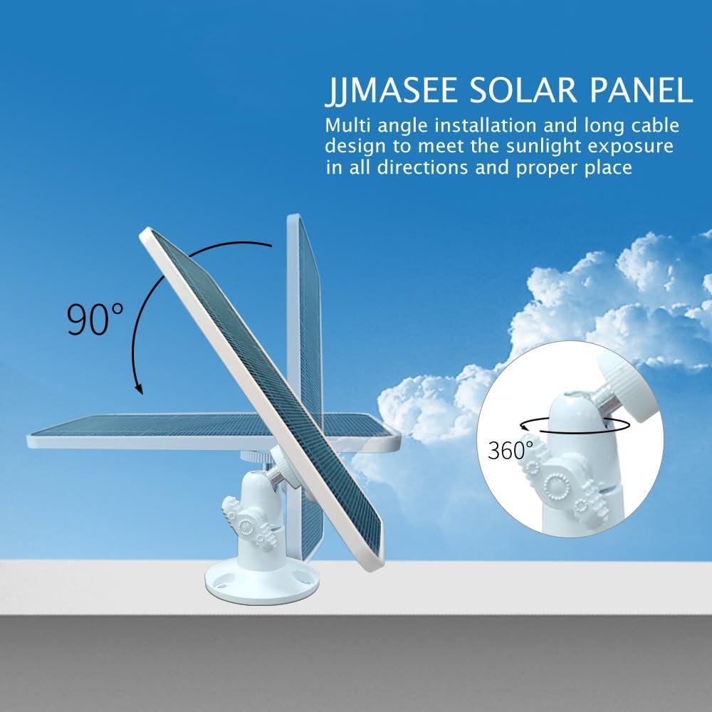Cargador Solar JJMASEE para Cámaras Arlo y EufyCam 1 Pack