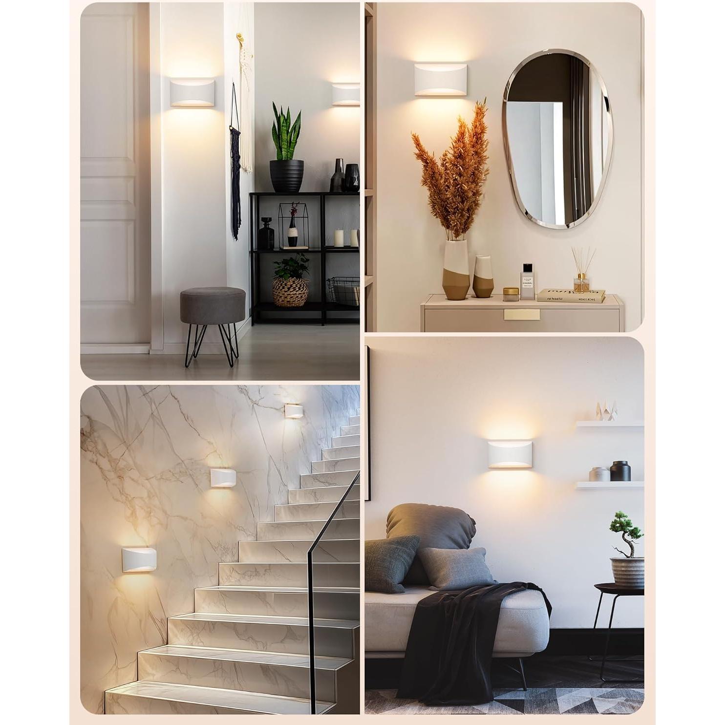 Juego de Apliques de Pared Brightown 2 Pack Recargables Blancos