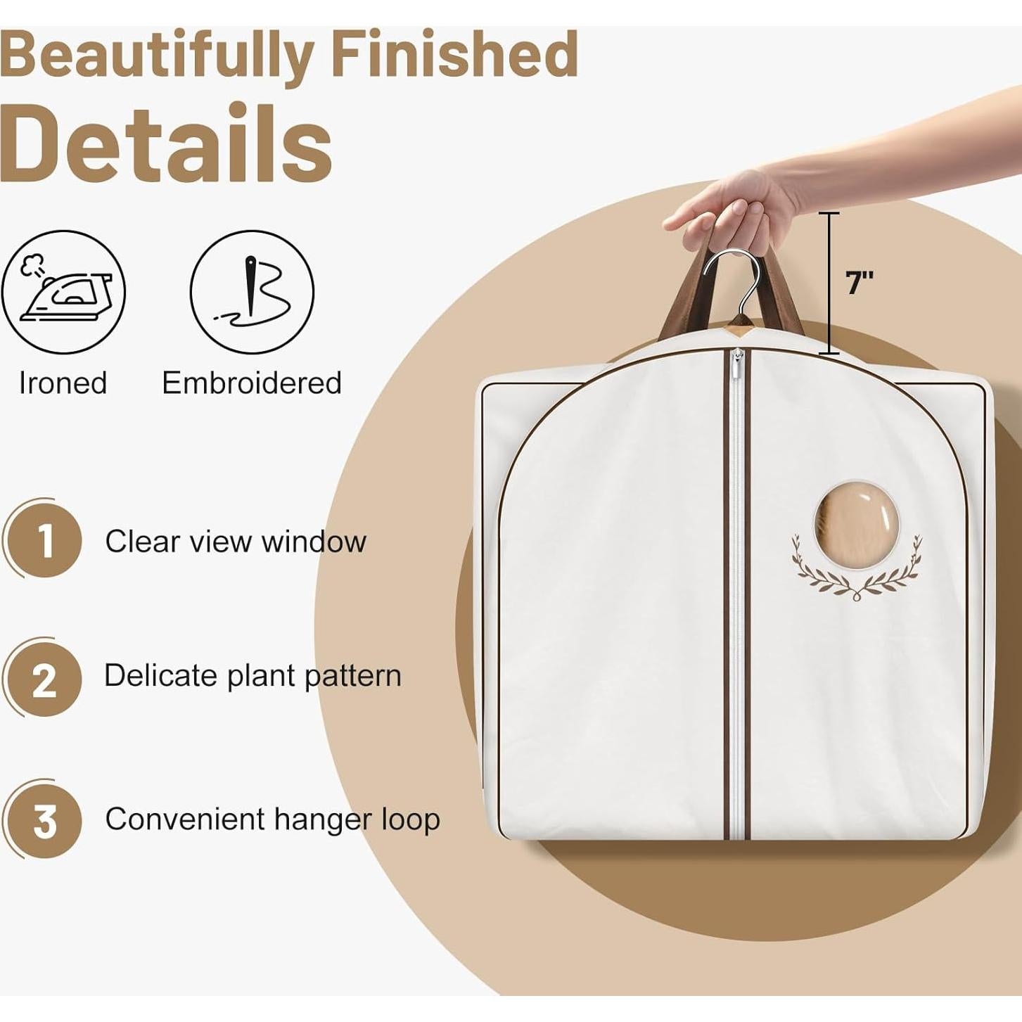 Bolsa de Ropa Colgada MISSLO 40" Algodón Transpirable