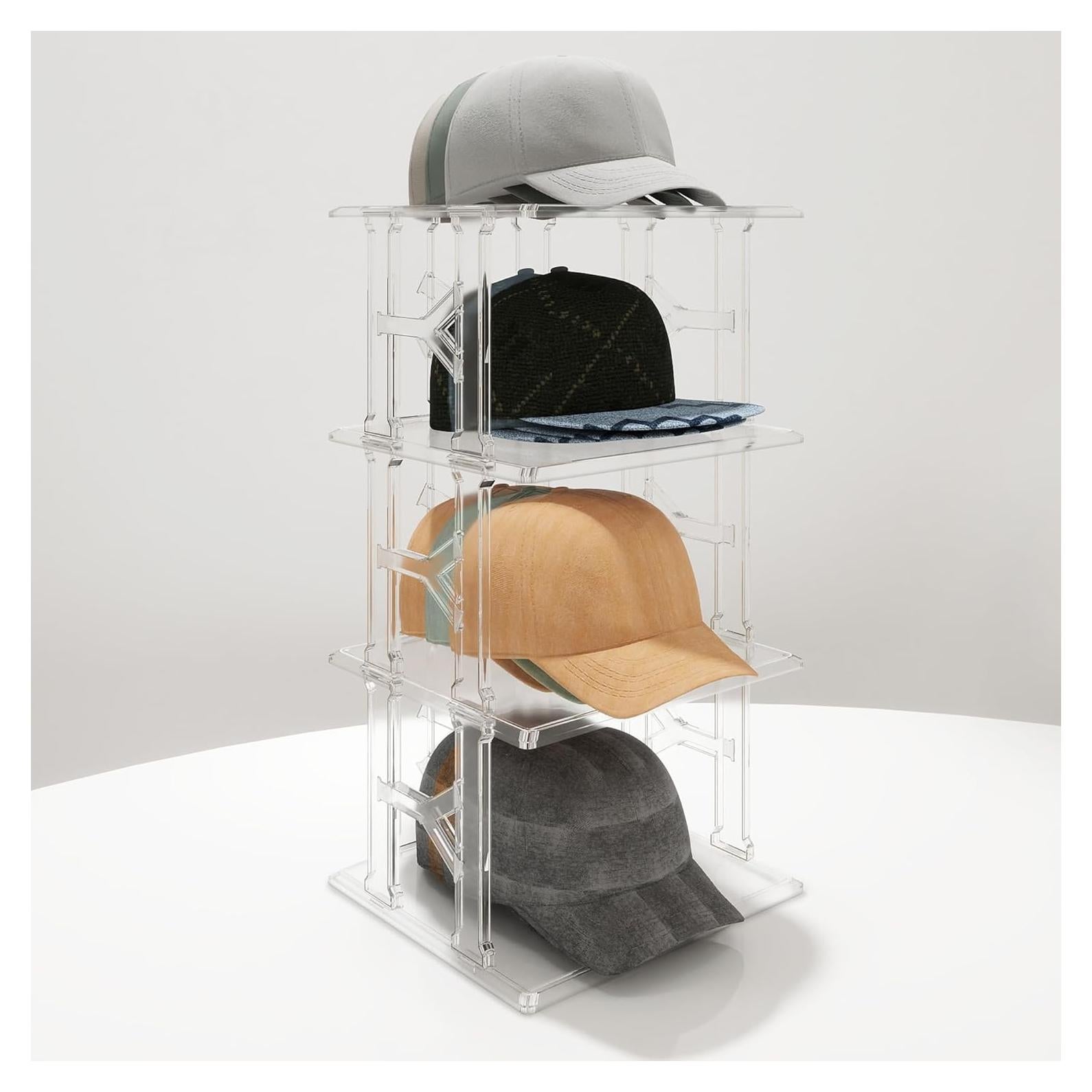 Organizador de Sombreros Koretech 4 Niveles - Soporte para 12 Gorras