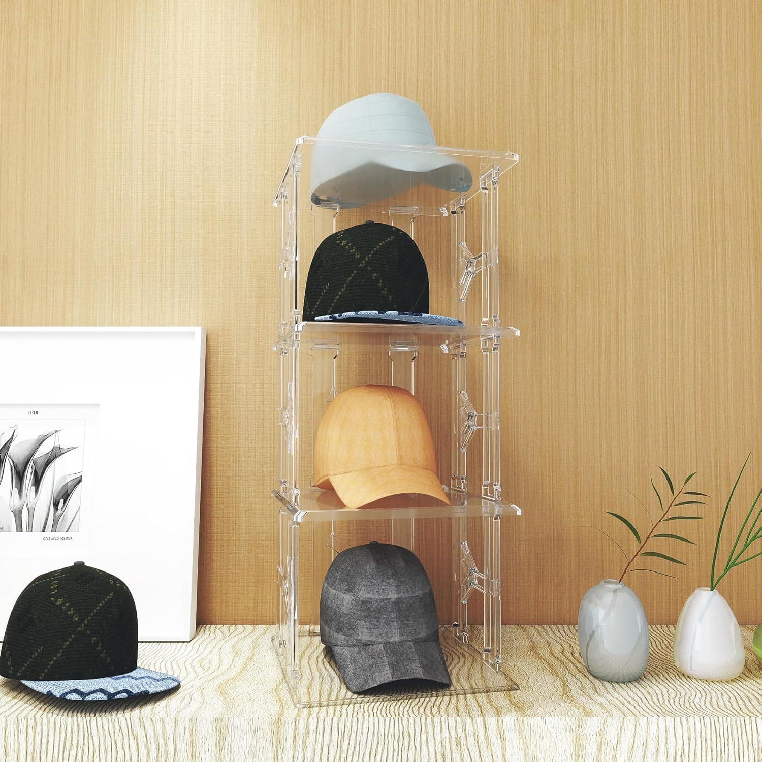 Organizador de Sombreros Koretech 4 Niveles - Soporte para 12 Gorras