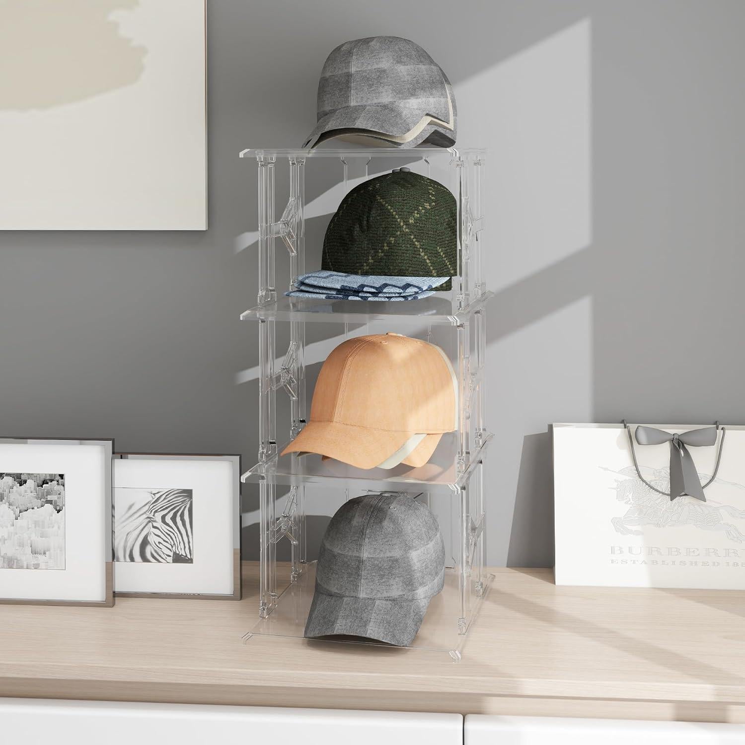 Organizador de Sombreros Koretech 4 Niveles - Soporte para 12 Gorras