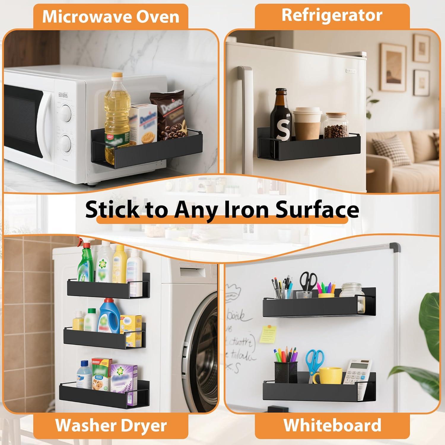 Organizador de Especias Magnético ITHWIU 6 Paquetes Negro