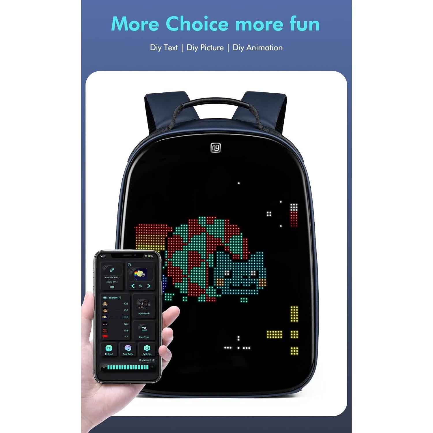 Mochila Gelrova LuminaPack X1 LED Antirrobo 15.6" Negra