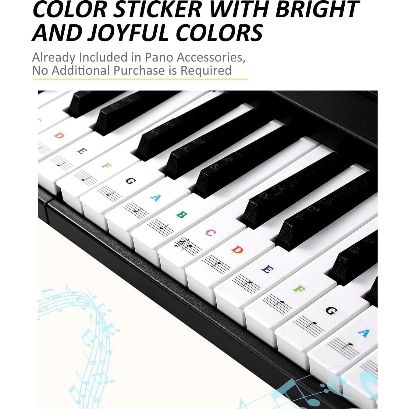 Piano Teclado Plegable 61 Teclas Bora FD-61K Bluetooth Negro