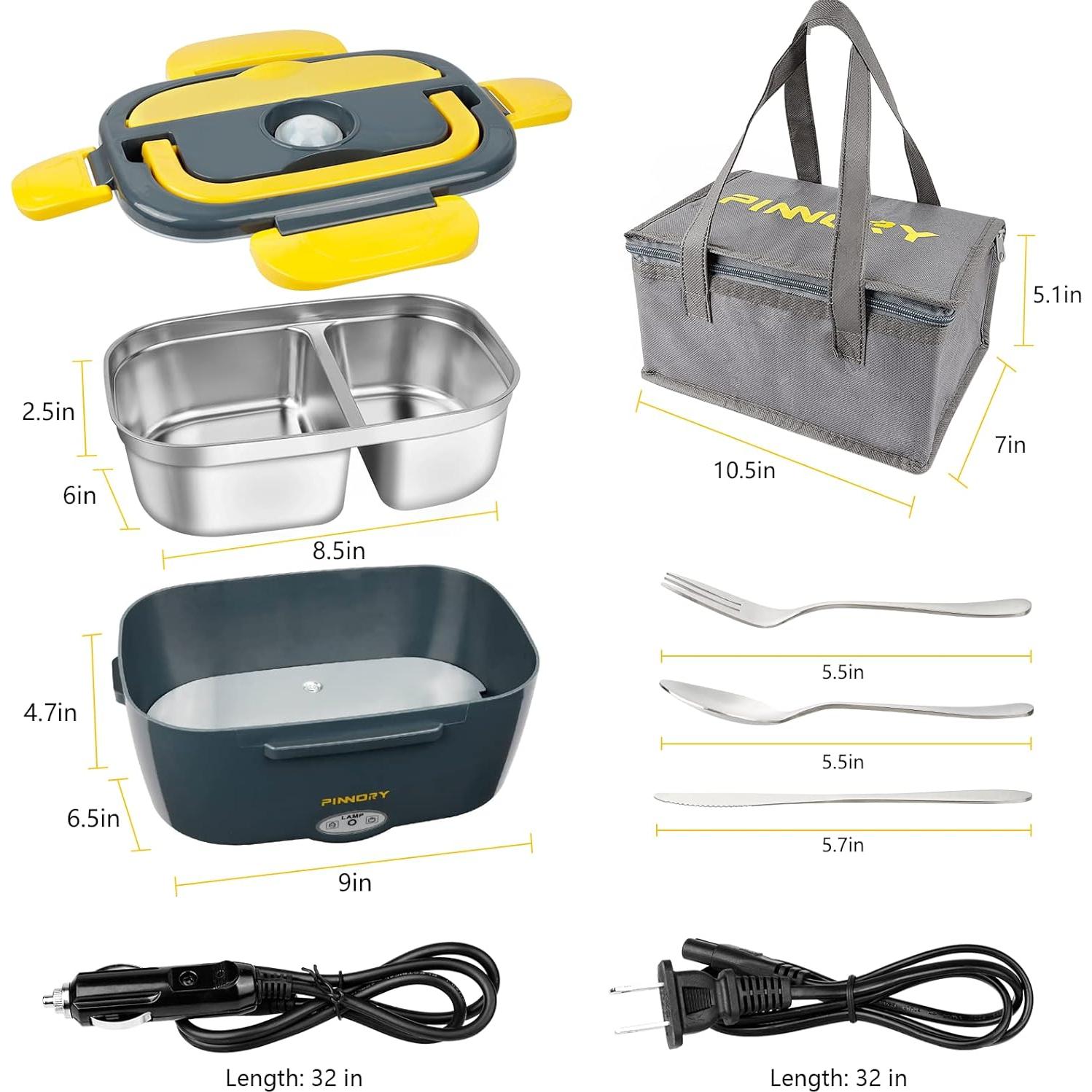Calentador de Comida Eléctrico LETAAKA 80W 1.5L Acero Inoxidable