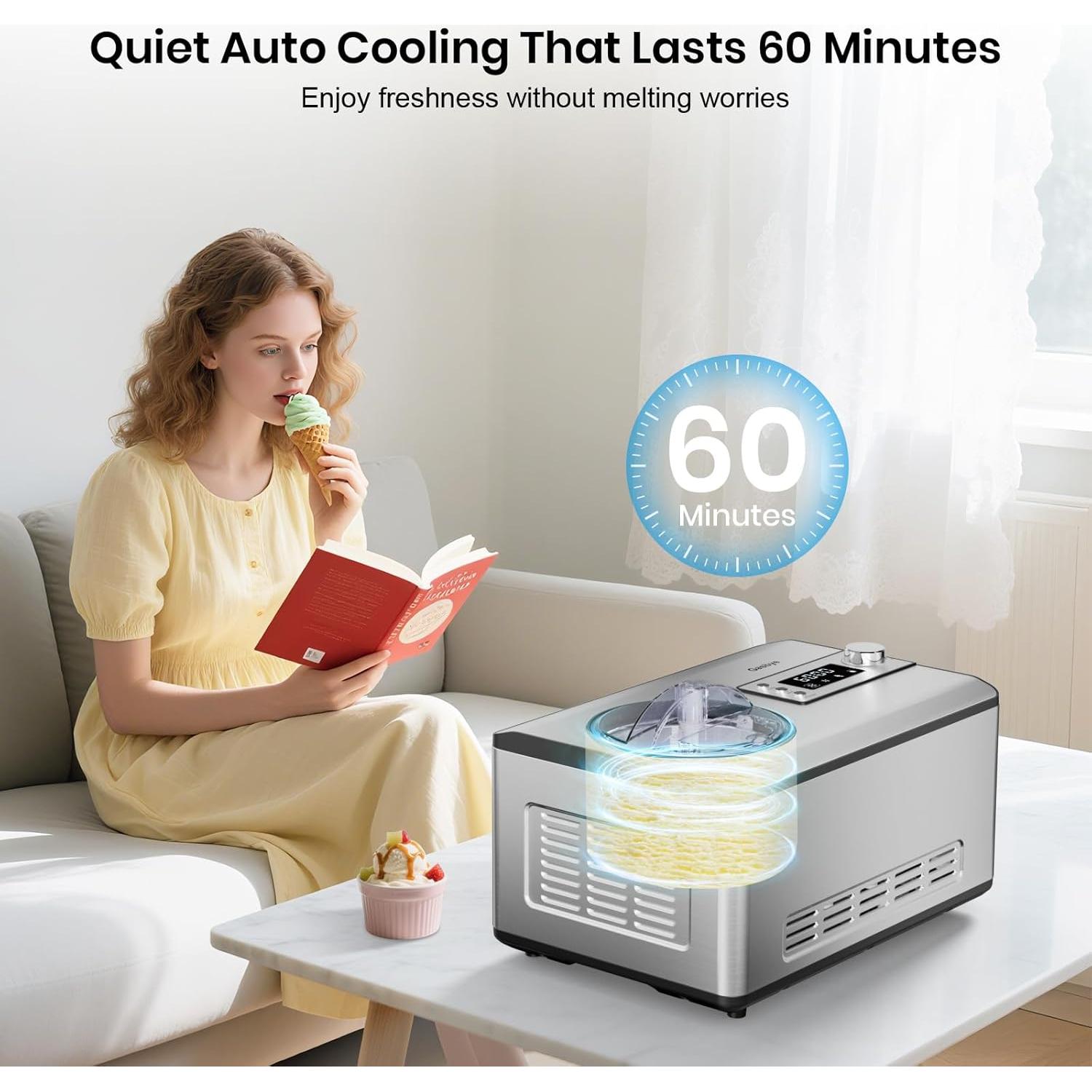 Máquina de Helados Gasbye ICE2037YJ 2.1L Acero Inoxidable