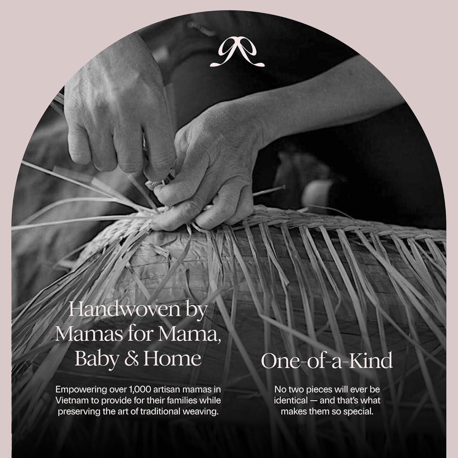 Organizador de Pañales Premium BEBE BASK - Cesta Ondulada Mocca