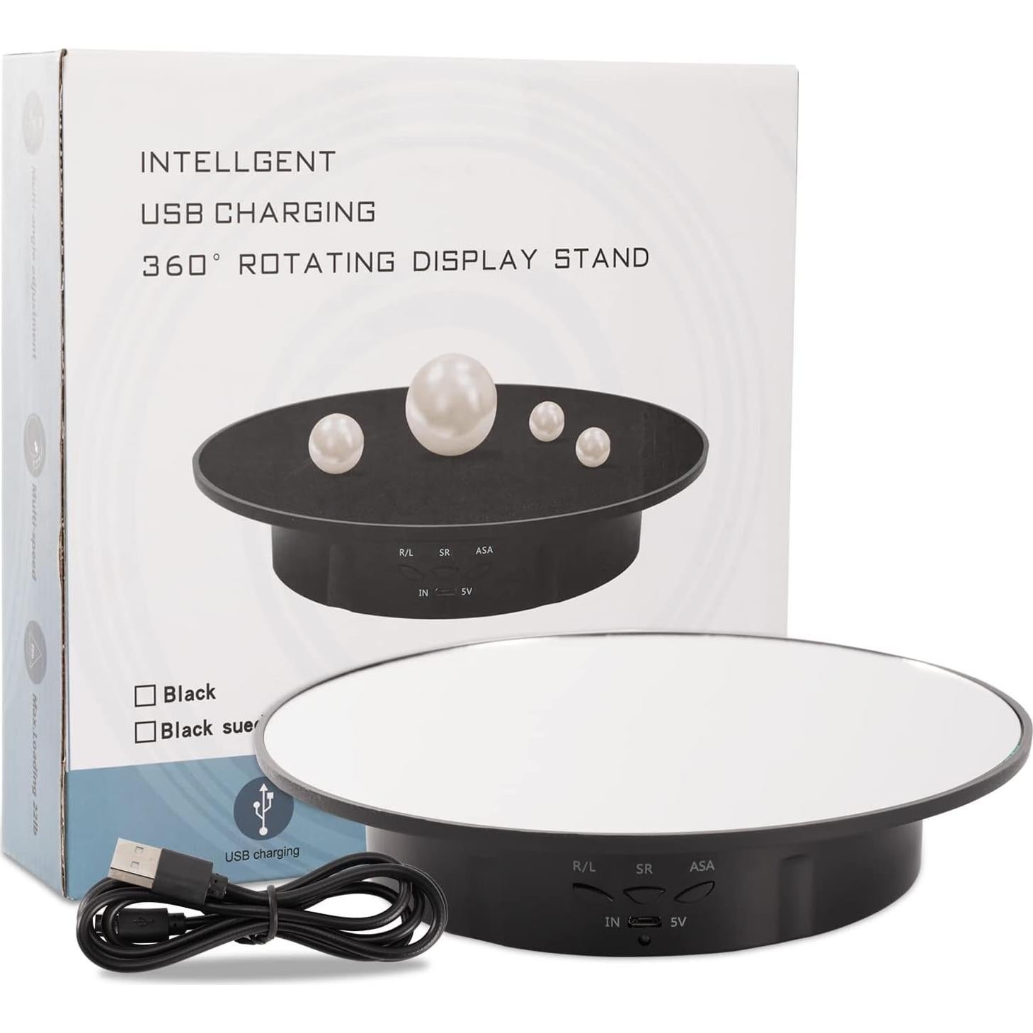 Soporte de Exhibición Rotativo Motorizado Bosgladek 20 cm USB 10 kg