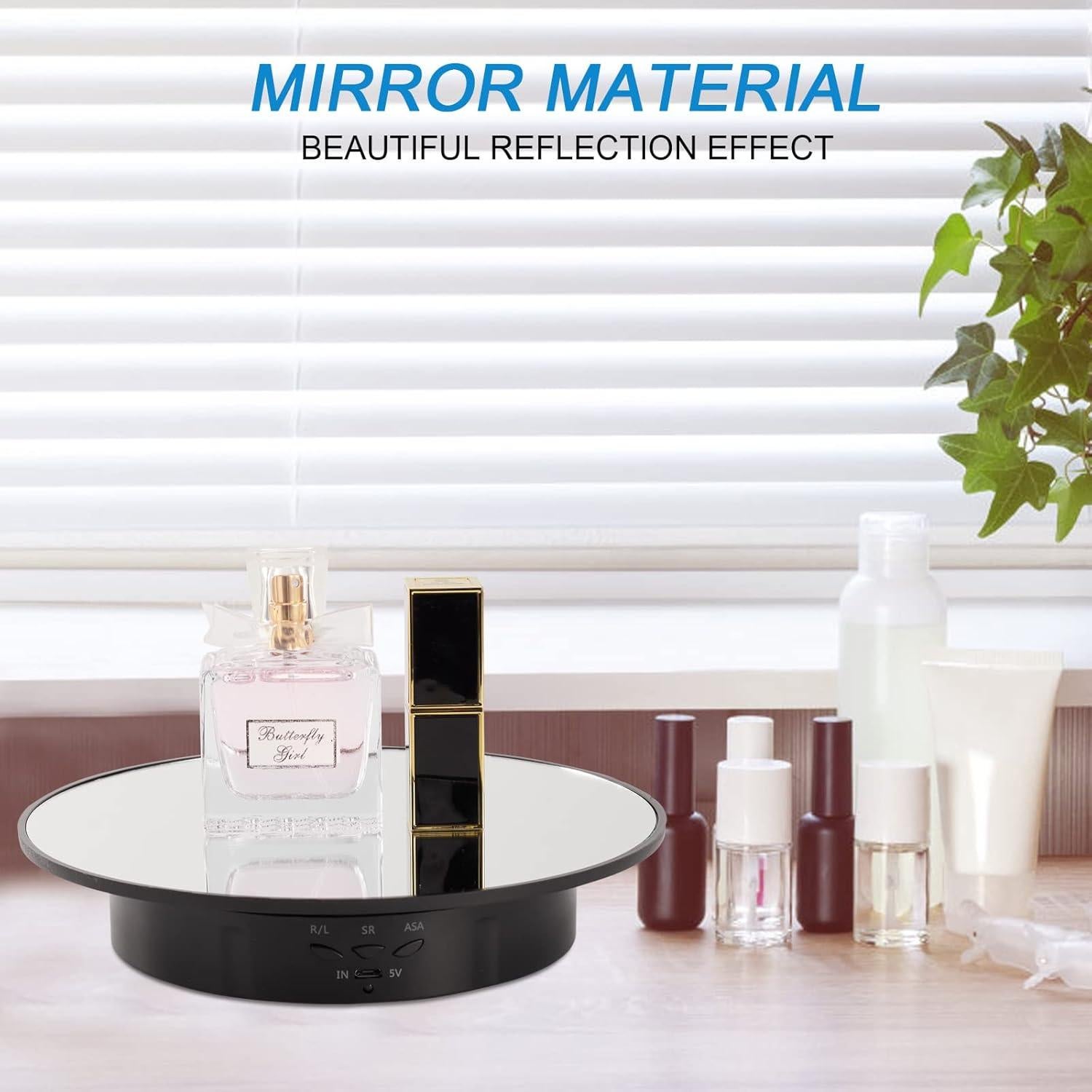 Soporte de Exhibición Rotativo Motorizado Bosgladek 20 cm USB 10 kg