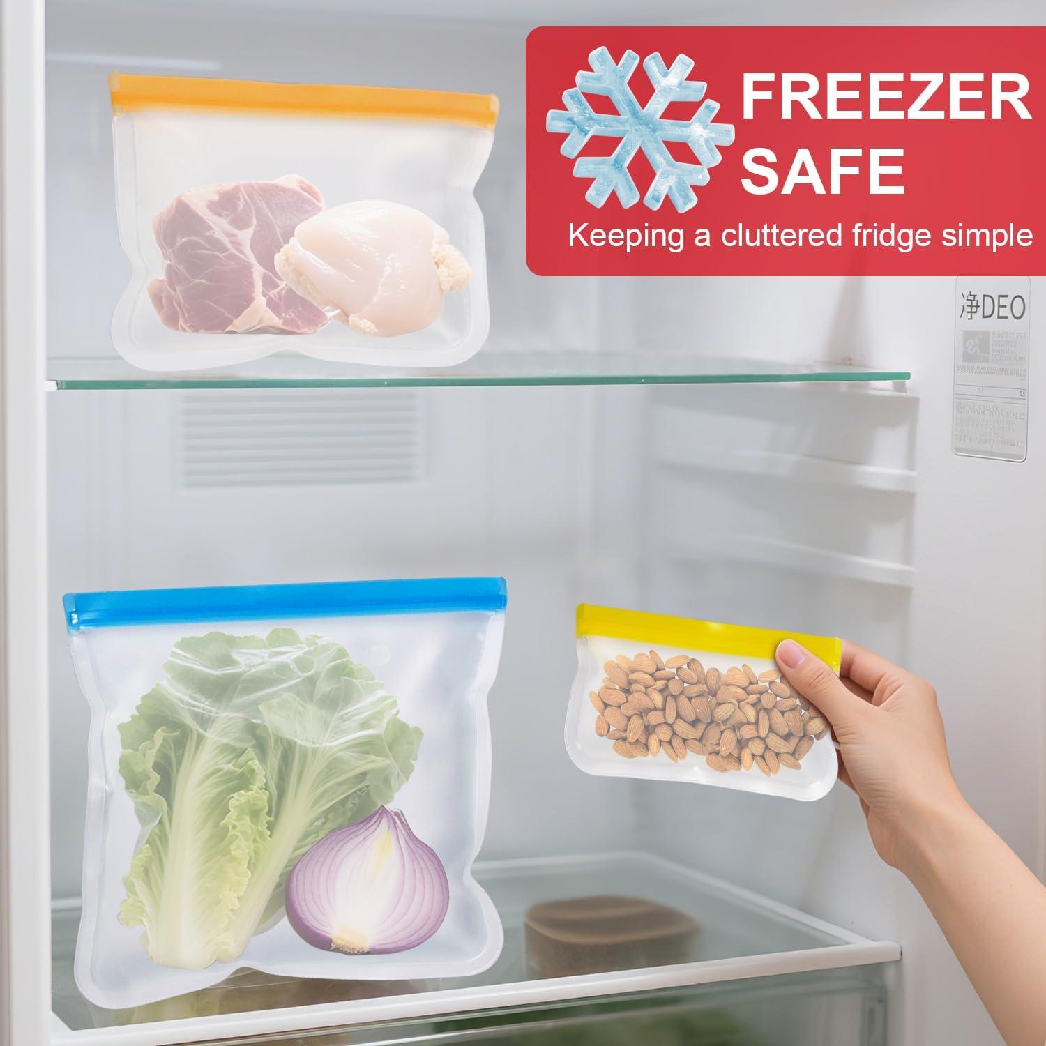 Bolsas de Silicona Reutilizables KKUADCEHI 3 Piezas 3.78L