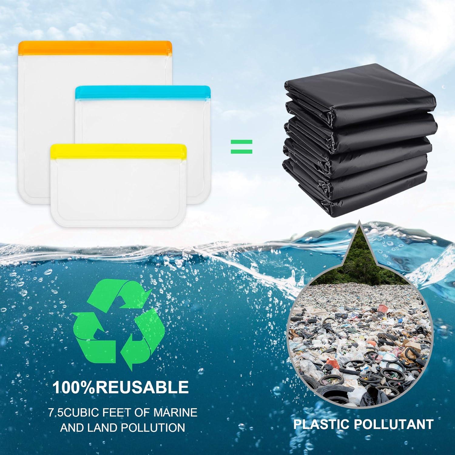 Bolsas de Almacenamiento Reutilizables ENLOY 12 Piezas 7.57L