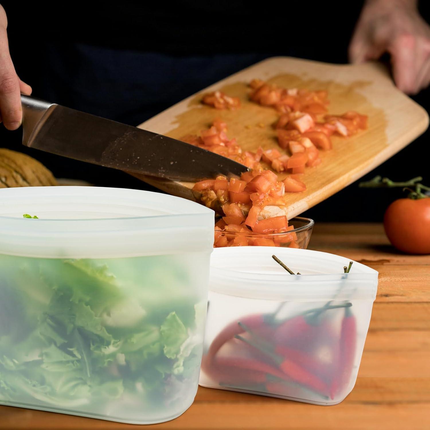 Bolsas de Silicona Reutilizables Annaklin 4 Piezas 2400ml