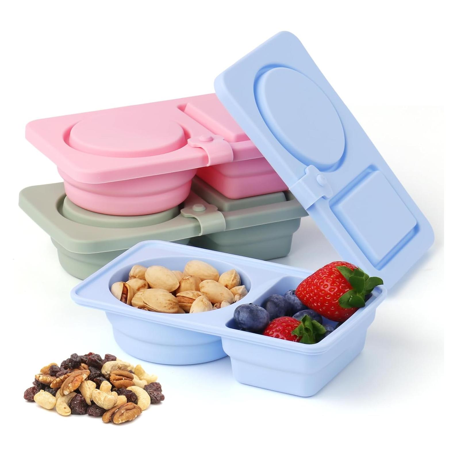 Paquete de 3 Contenedores de Silicona Daximo para Snacks