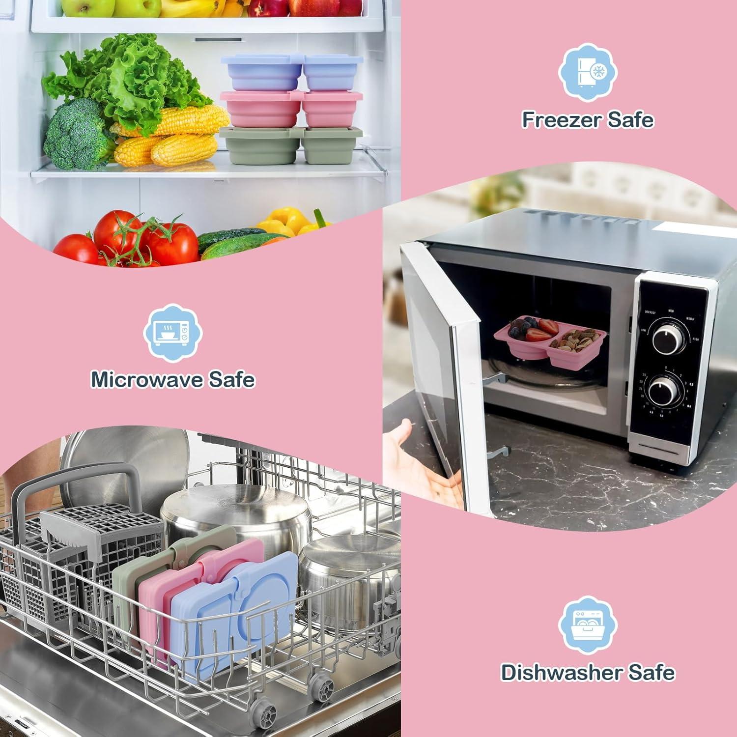 Paquete de 3 Contenedores de Silicona Daximo para Snacks