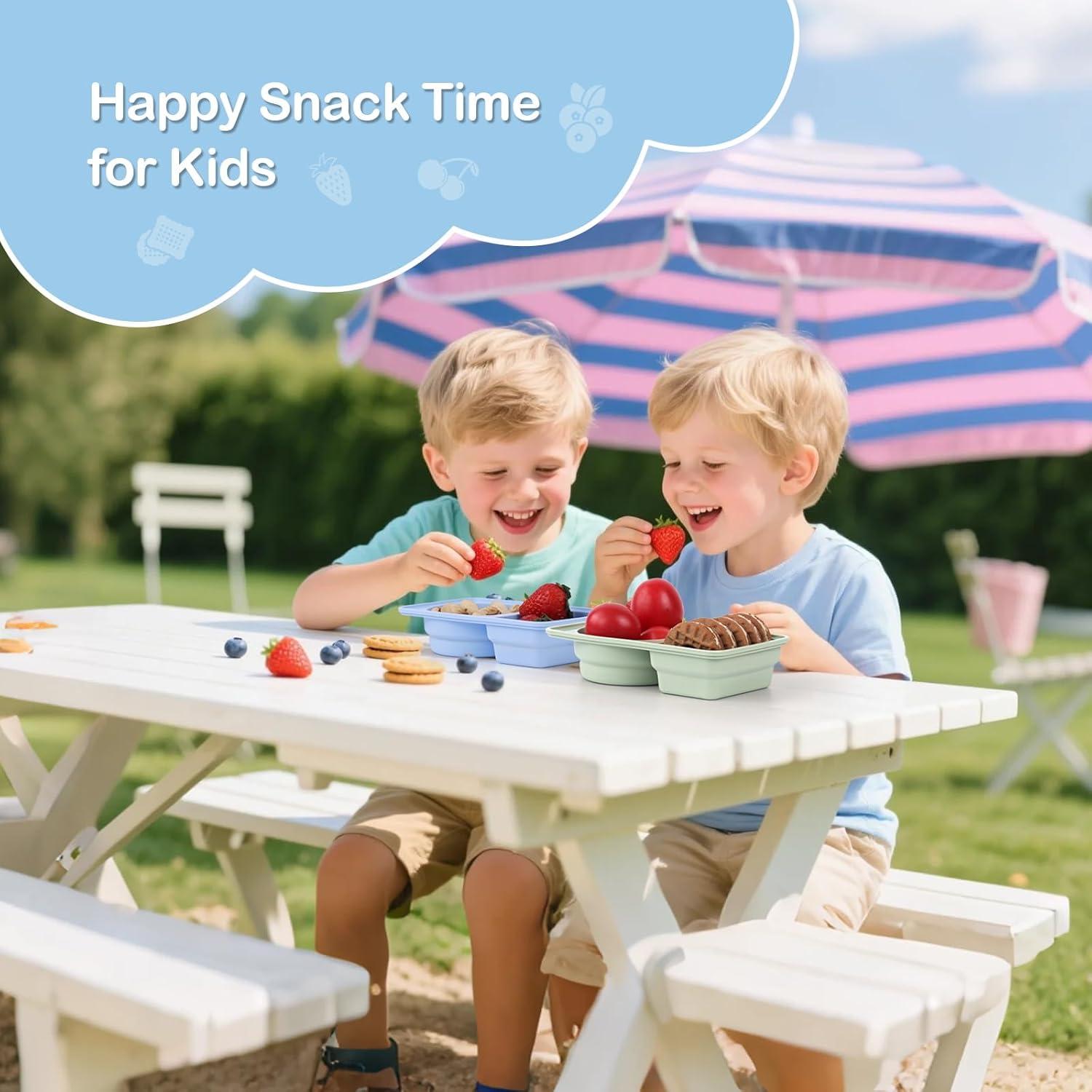 Paquete de 3 Contenedores de Silicona Daximo para Snacks