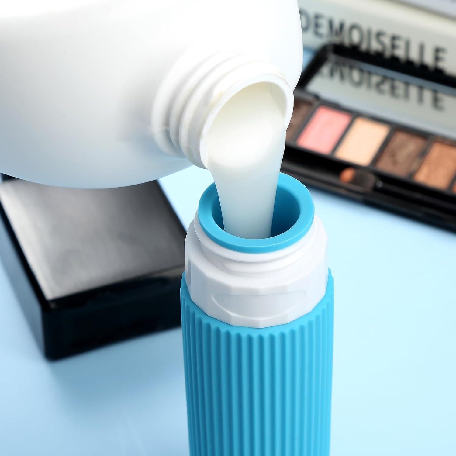 Set de 4 Botellas de Viaje Silicona 3oz Aprobadas por TSA